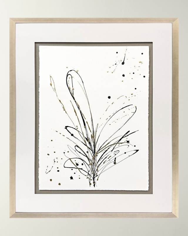 "Floral Splash II" Framed Giclee on Paper